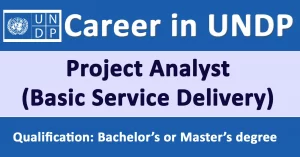 Project Analyst (Basic Service Delivery) Job in UNDP at Kathmandu, Nepal
